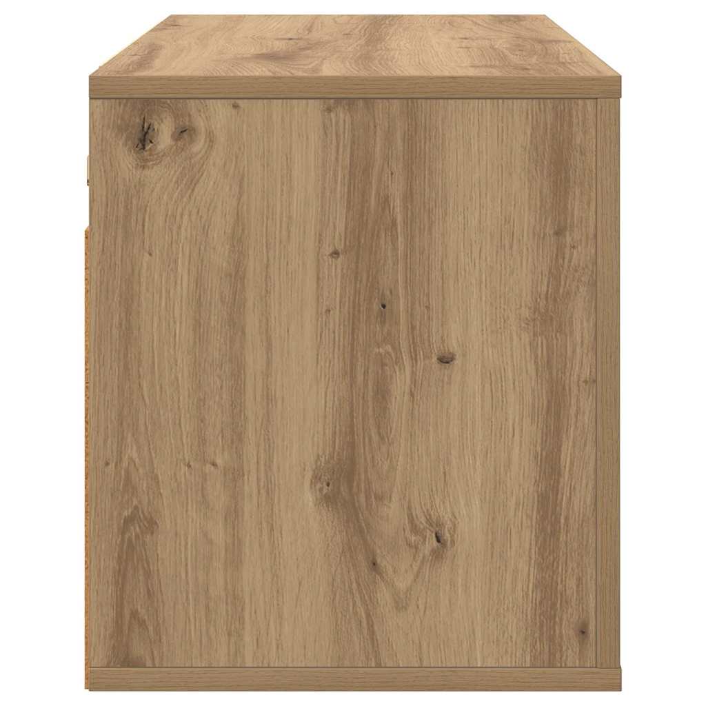 Wandgemonteerde TV-kast Wandgemonteerd artisanaal eikenkleurig