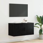 Wall-mounted TV Cabinet Black oak 80 x 34.5 x 40 cm