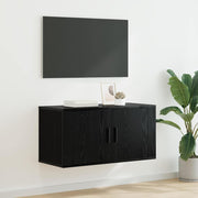 Tv-kast wandmontage 80x34.5x40 cm zwart eiken
