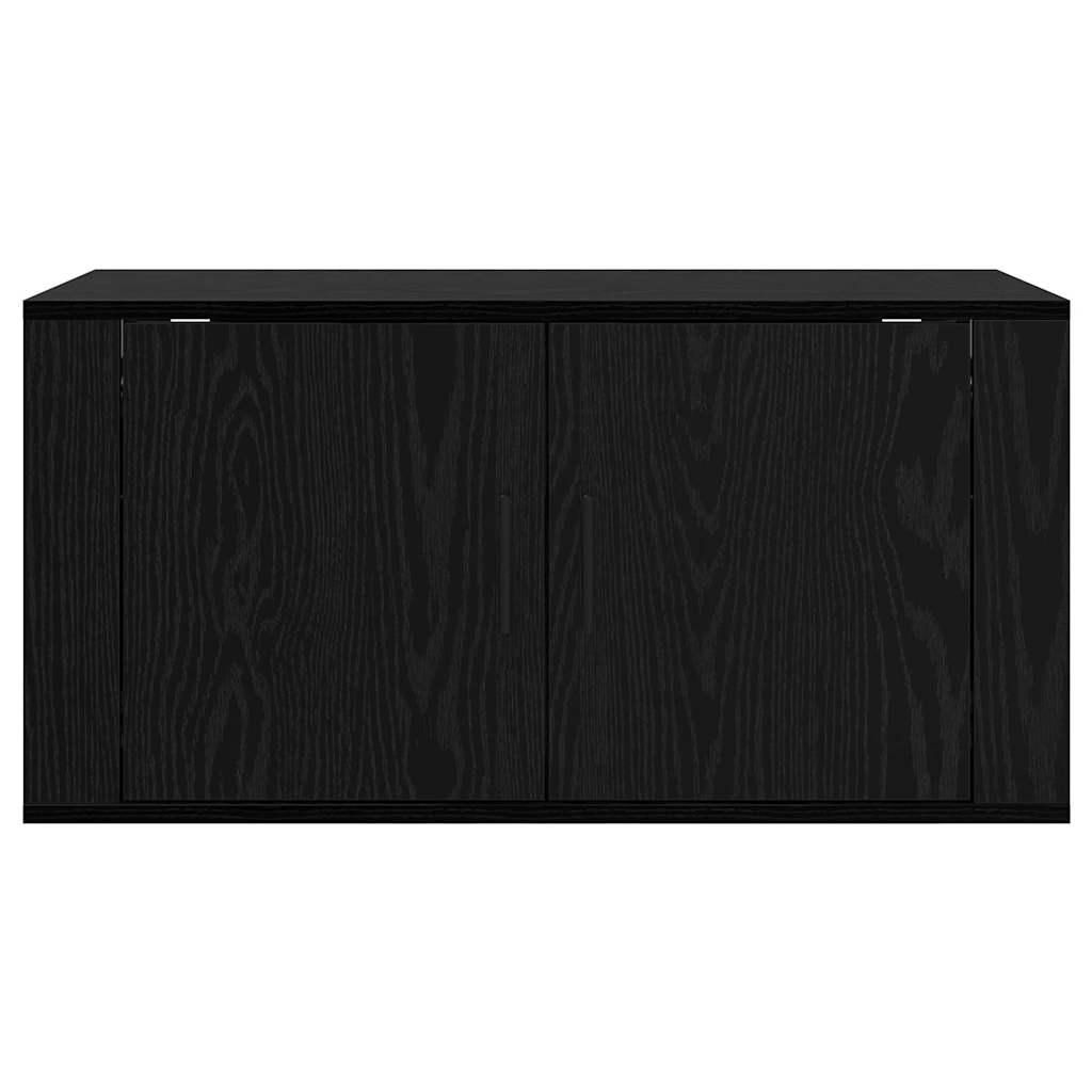 Wandgemonteerde TV-kast Zwart eiken 80 x 34.5 x 40 cm