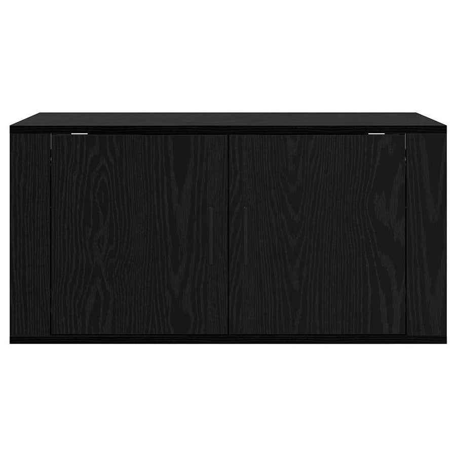 Wandgemonteerde TV-kast Zwart eiken 80 x 34.5 x 40 cm