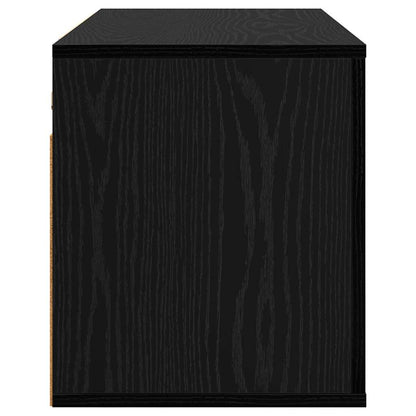 Wandgemonteerde TV-kast Zwart eiken 80 x 34.5 x 40 cm