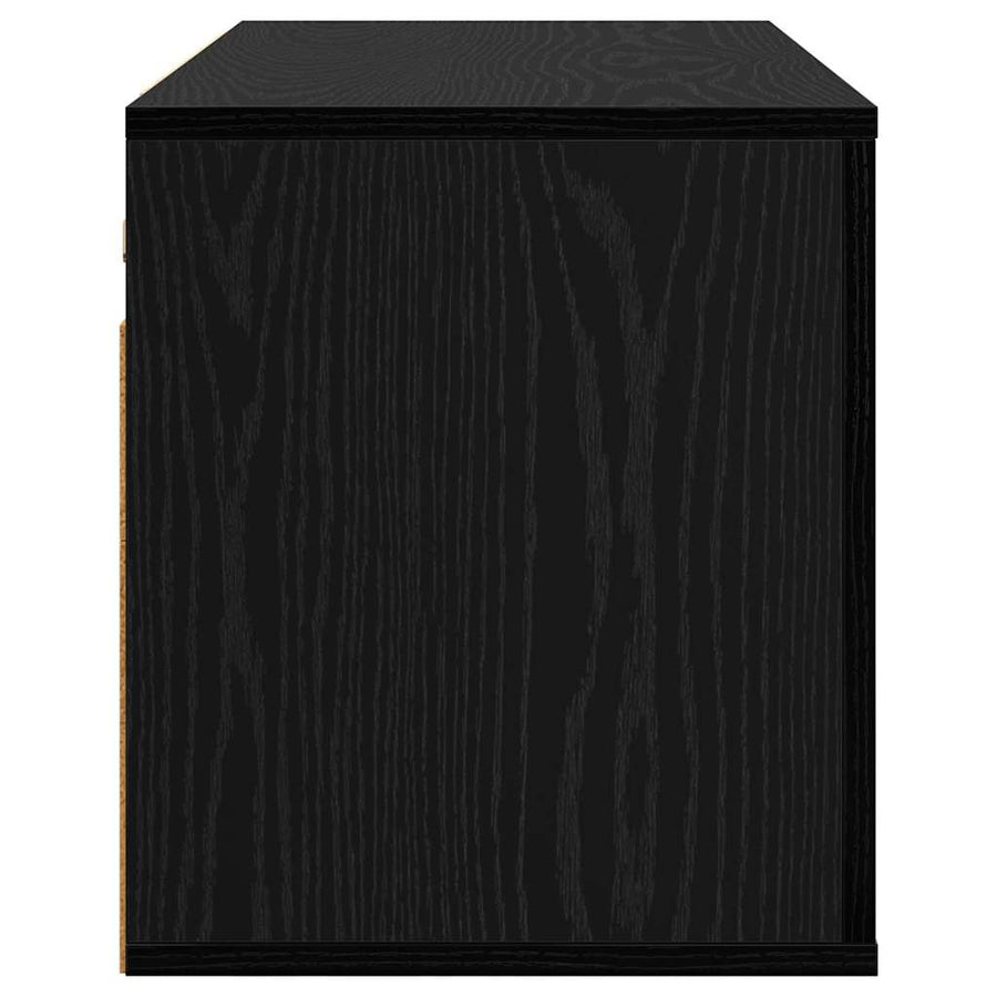 Wandgemonteerde TV-kast Zwart eiken 80 x 34.5 x 40 cm