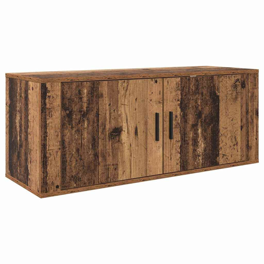 Wandgemonteerde TV-kast Oud Hout 100 x 34,5 x 40 cm