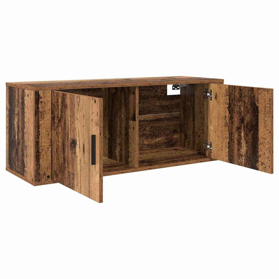 Wandgemonteerde TV-kast Oud Hout 100 x 34,5 x 40 cm