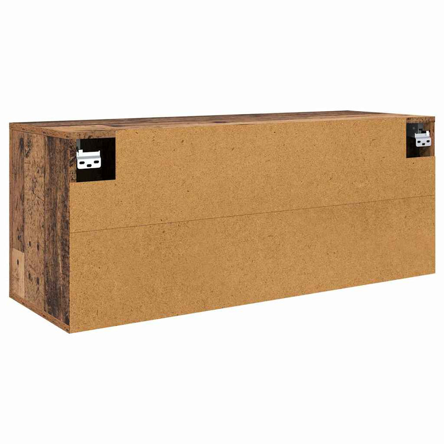 Wandgemonteerde TV-kast Oud Hout 100 x 34,5 x 40 cm