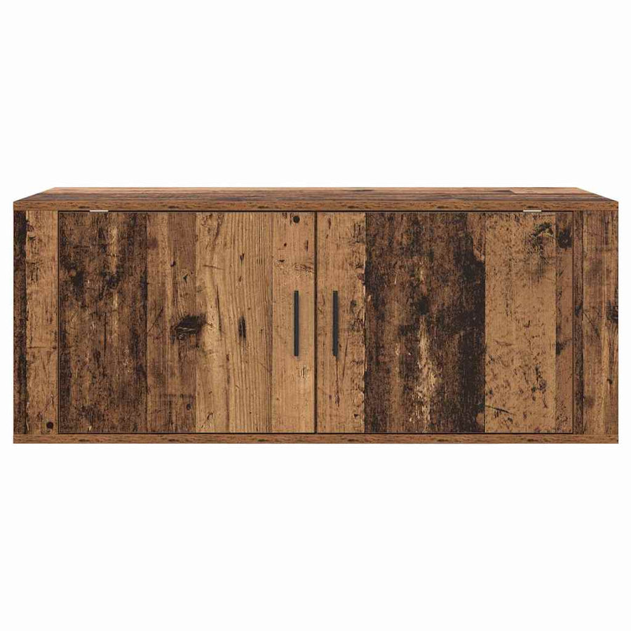 Wandgemonteerde TV-kast Oud Hout 100 x 34,5 x 40 cm