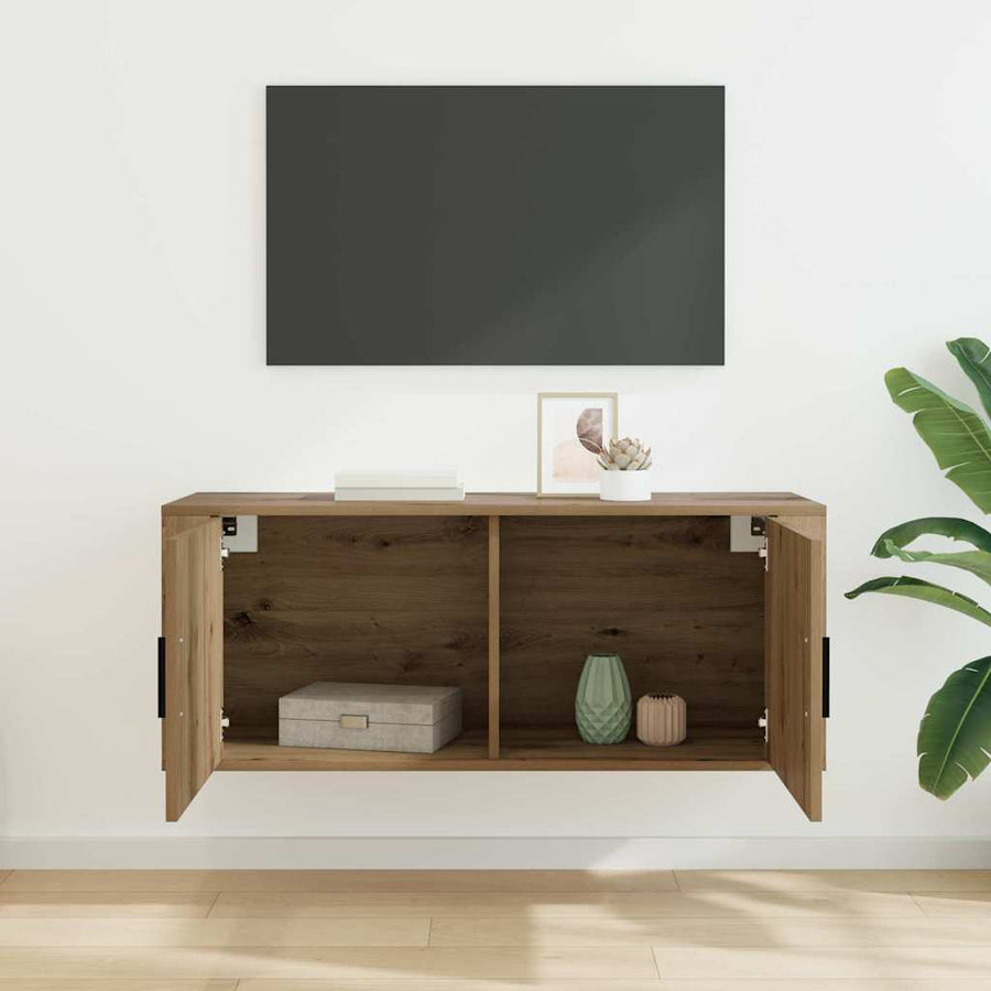 Wandgemonteerde TV-kast Artisan Eiken 100 x 34,5 x 40 cm