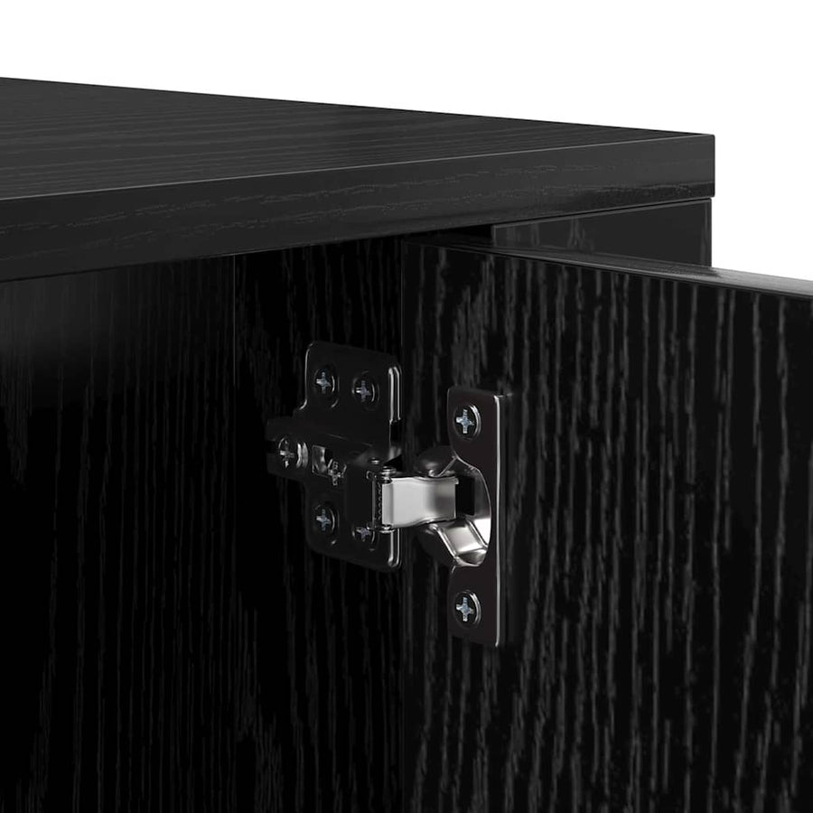 Wandgemonteerde TV-kast Zwart Eiken 100 x 34,5 x 40 cm