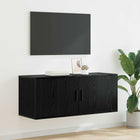 Wall-Mounted TV Cabinet Black Oak 100 x 34.5 x 40 cm