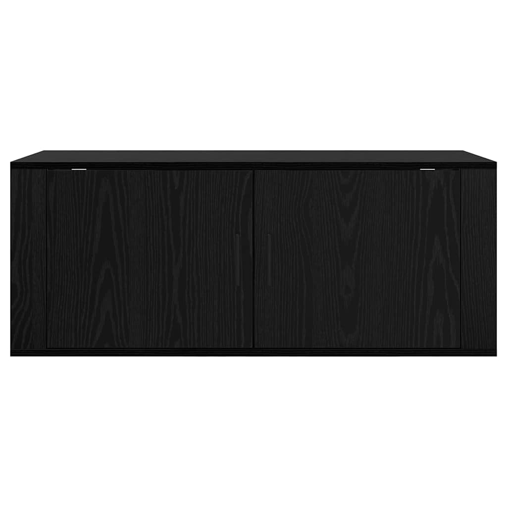 Wandgemonteerde TV-kast Zwart Eiken 100 x 34,5 x 40 cm