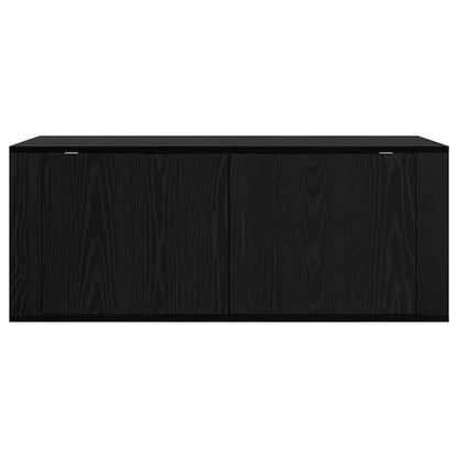 Wandgemonteerde TV-kast Zwart Eiken 100 x 34,5 x 40 cm