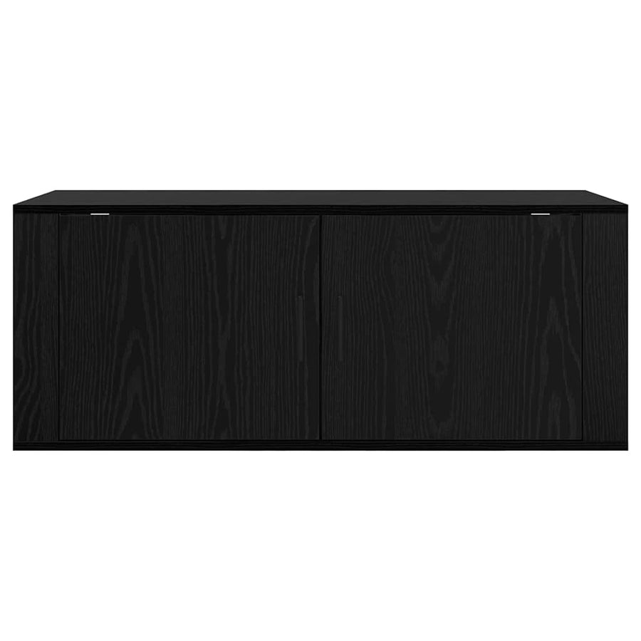 Wandgemonteerde TV-kast Zwart Eiken 100 x 34,5 x 40 cm
