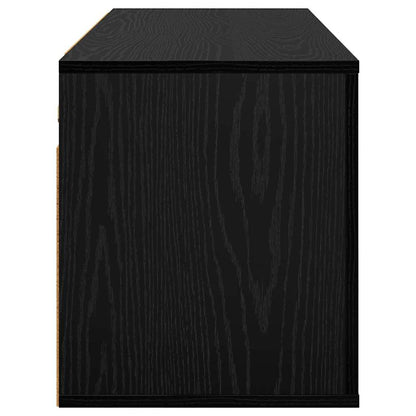 Wandgemonteerde TV-kast Zwart Eiken 100 x 34,5 x 40 cm