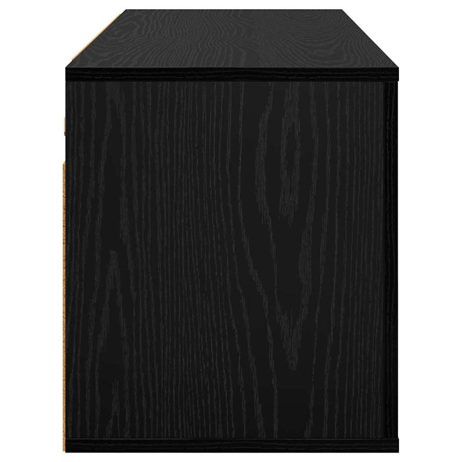 Wandgemonteerde TV-kast Zwart Eiken 100 x 34,5 x 40 cm