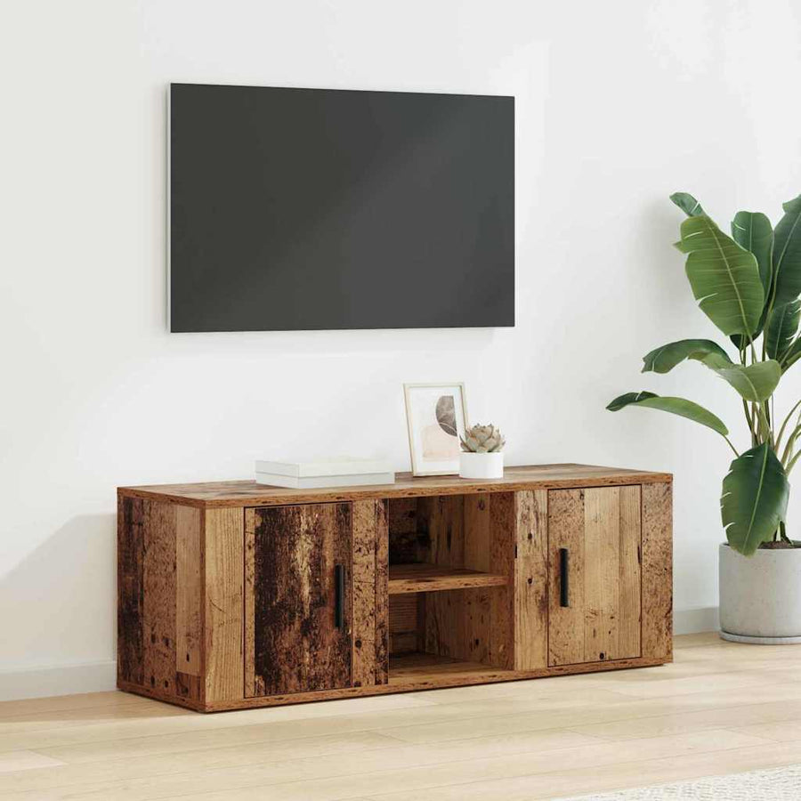 TV-kast Oud Hout 100 x 31,5 x 35 cm Bewerkt hout