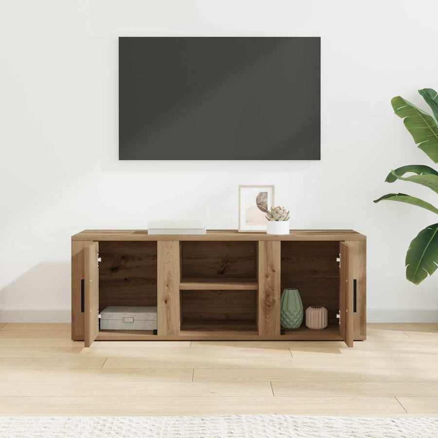 TV-kast Artisan Eiken 100 x 31,5 x 35 cm Bewerkt hout