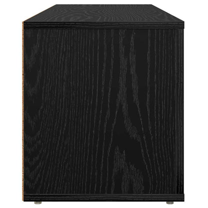 TV-kast Zwart Eiken 100 x 31,5 x 35 cm Bewerkt hout
