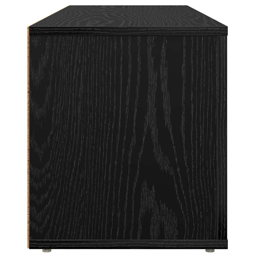 TV-kast Zwart Eiken 100 x 31,5 x 35 cm Bewerkt hout