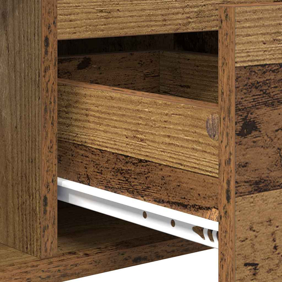 Salontafel met lade Oud Hout 90 x 50 x 26.5 cm Bewerkt hout