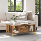 Salontafel 90x50x26.5 cm oud hout met lade