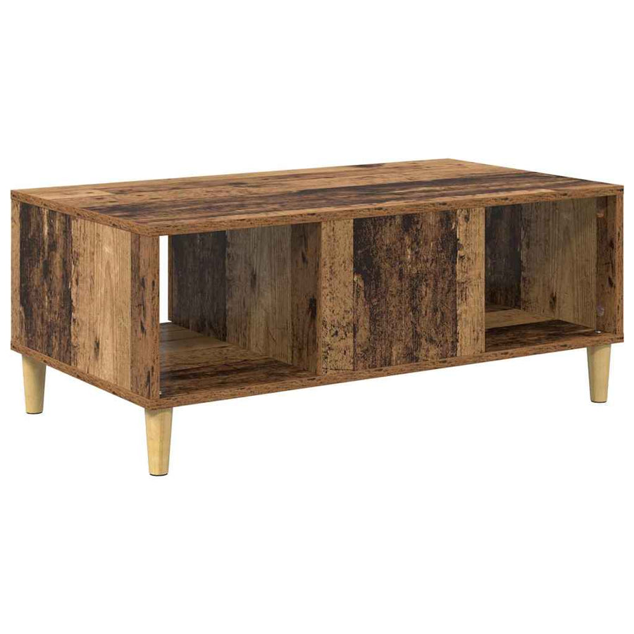 Salontafel met lade Oud Hout 90 x 50 x 26.5 cm Bewerkt hout