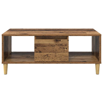 Salontafel met lade Oud Hout 90 x 50 x 26.5 cm Bewerkt hout