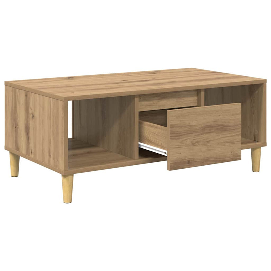 Salontafel Artisan Eiken 90 x 50 x 26.5 cm Bewerkt hout
