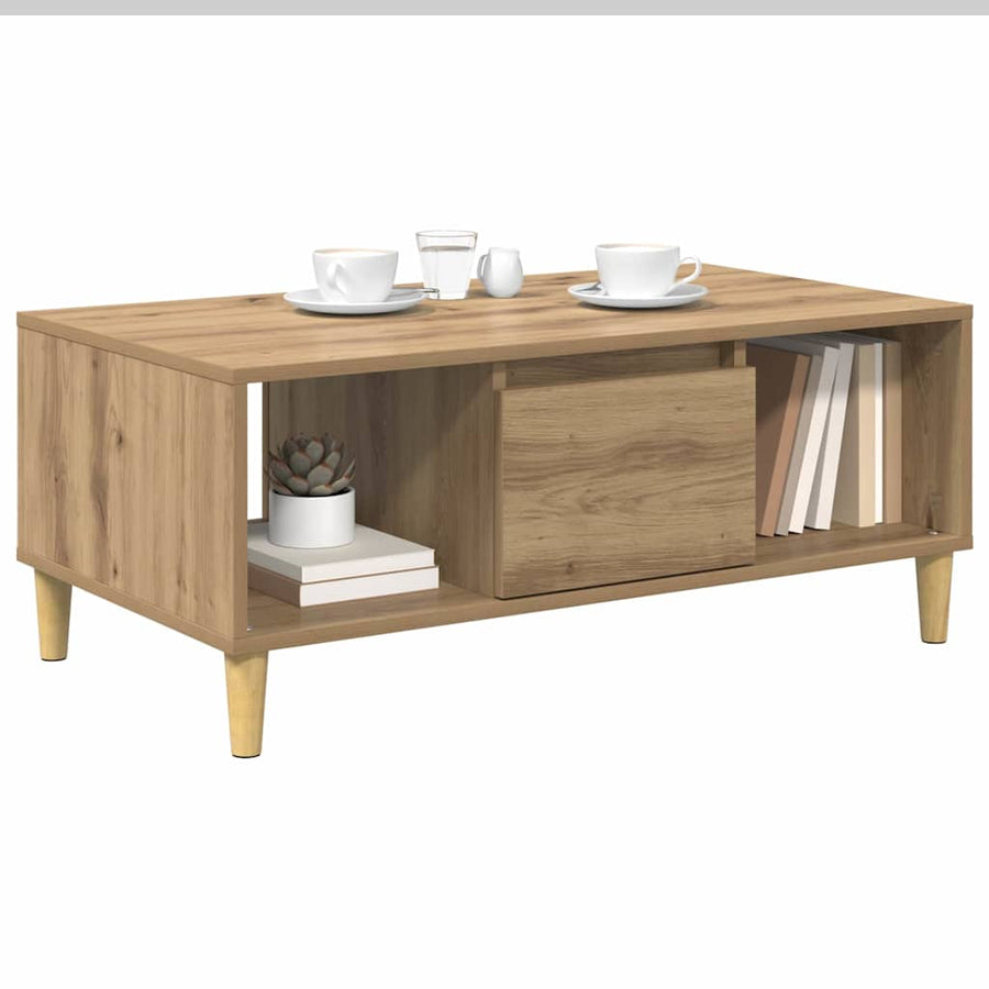 Salontafel Artisan Eiken 90 x 50 x 26.5 cm Bewerkt hout