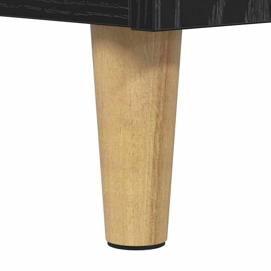 Salontafel met lade Zwart Eiken 90 x 50 x 26.5 cm Bewerkt hout