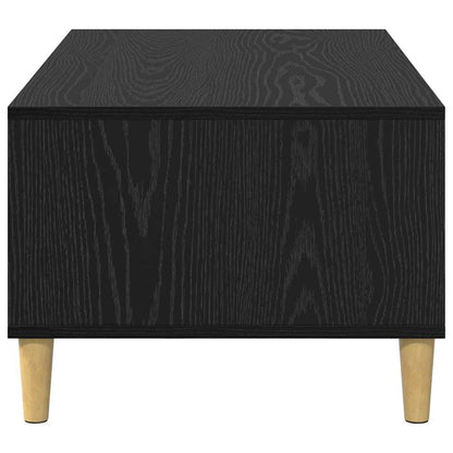 Salontafel met lade Zwart Eiken 90 x 50 x 26.5 cm Bewerkt hout