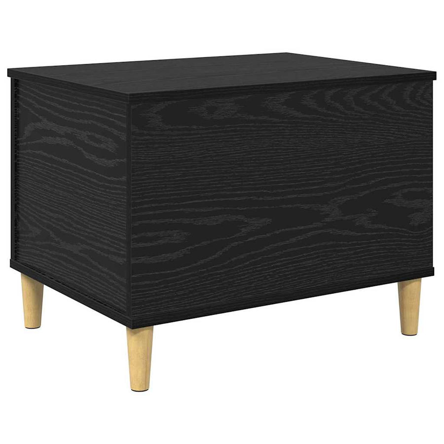 Nachtkastje Zwart eiken 60 x 44.5 x 45 cm Bewerkt hout