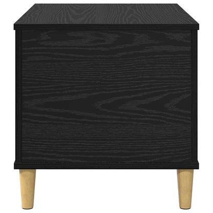 Nachtkastje Zwart eiken 60 x 44.5 x 45 cm Bewerkt hout