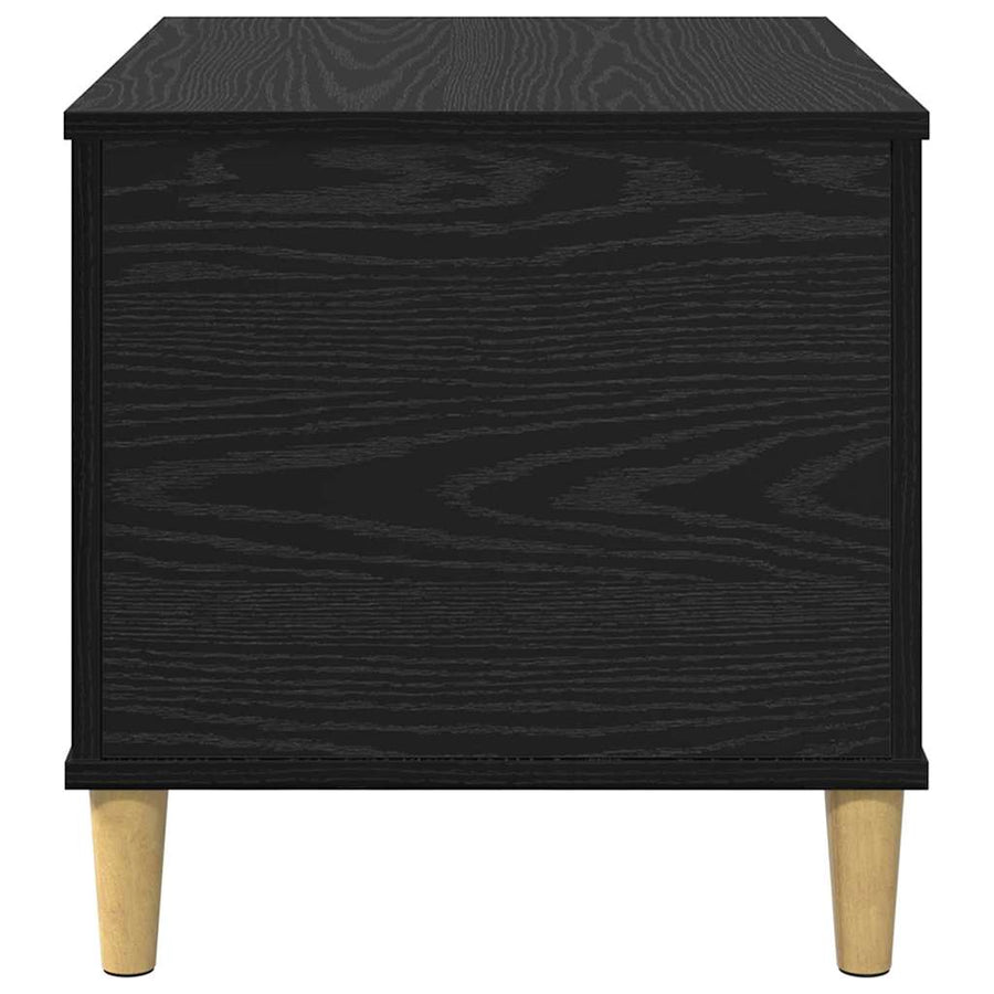 Nachtkastje Zwart eiken 60 x 44.5 x 45 cm Bewerkt hout
