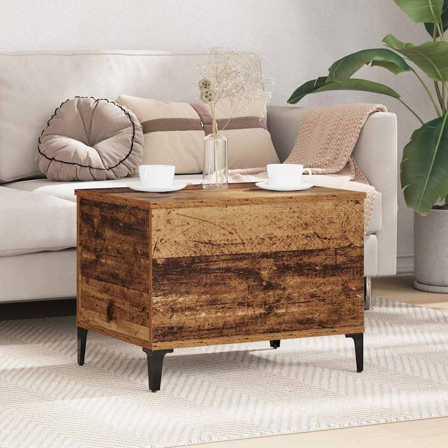 Salontafel Oud hout 60 x 44.5 x 45 cm Bewerkt hout
