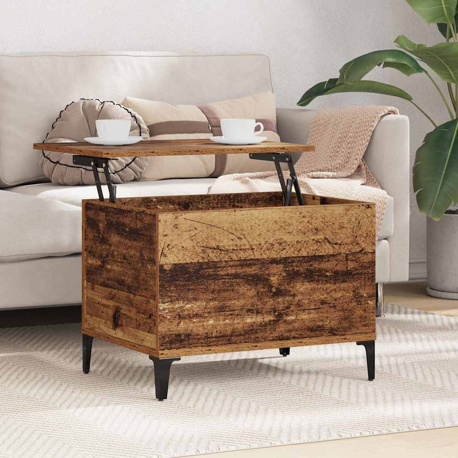 Salontafel Oud hout 60 x 44.5 x 45 cm Bewerkt hout