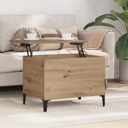 Salontafel artisanaal eikenkleurig 60 x 44.5 x 45 cm