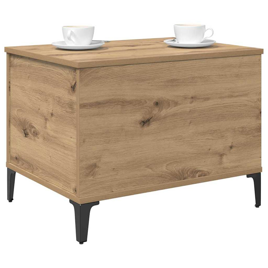 Salontafel artisanaal eikenkleurig 60 x 44.5 x 45 cm