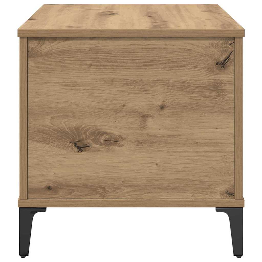 Salontafel artisanaal eikenkleurig 60 x 44.5 x 45 cm