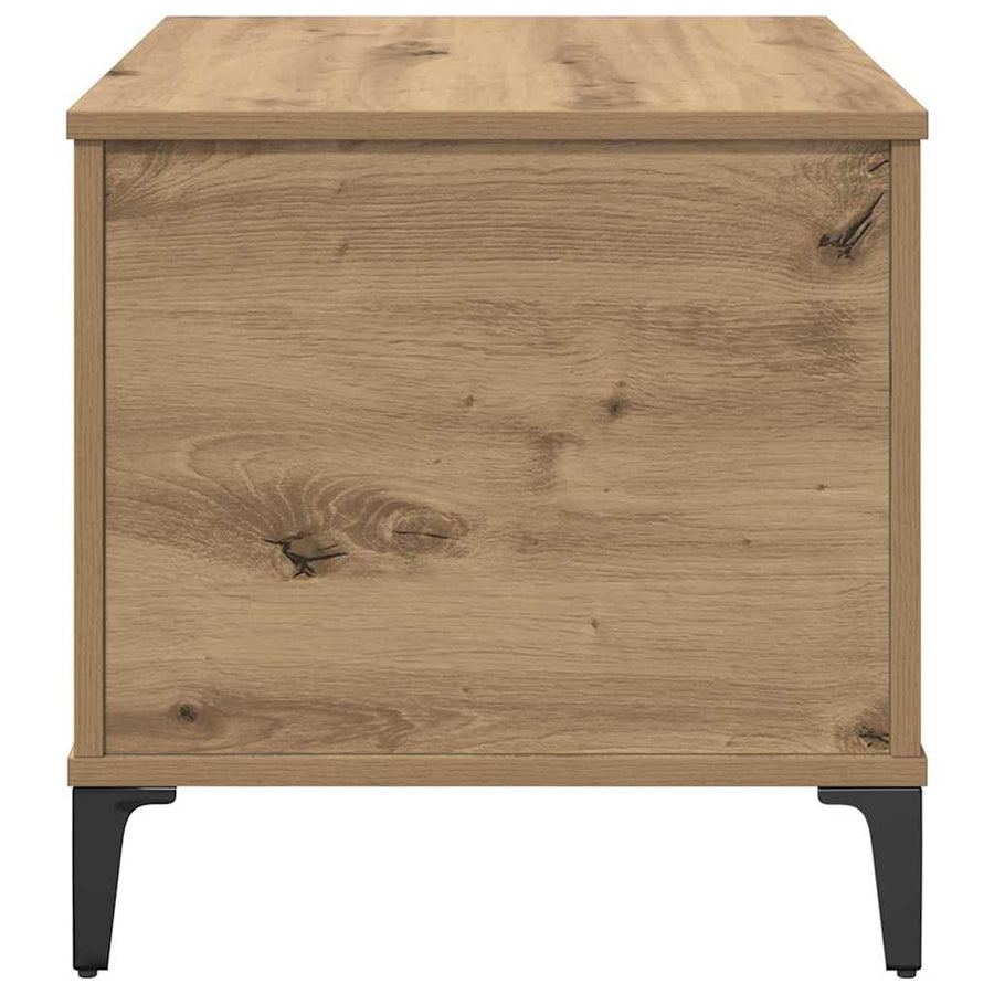 Salontafel artisanaal eikenkleurig 60 x 44.5 x 45 cm
