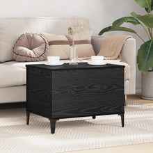 Salontafel Zwart eiken 60 x 44.5 x 45 cm Bewerkt hout