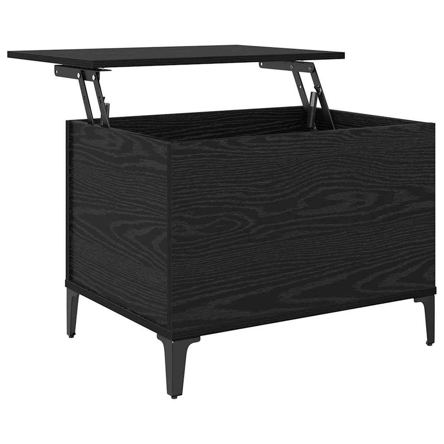 Salontafel Zwart eiken 60 x 44.5 x 45 cm Bewerkt hout