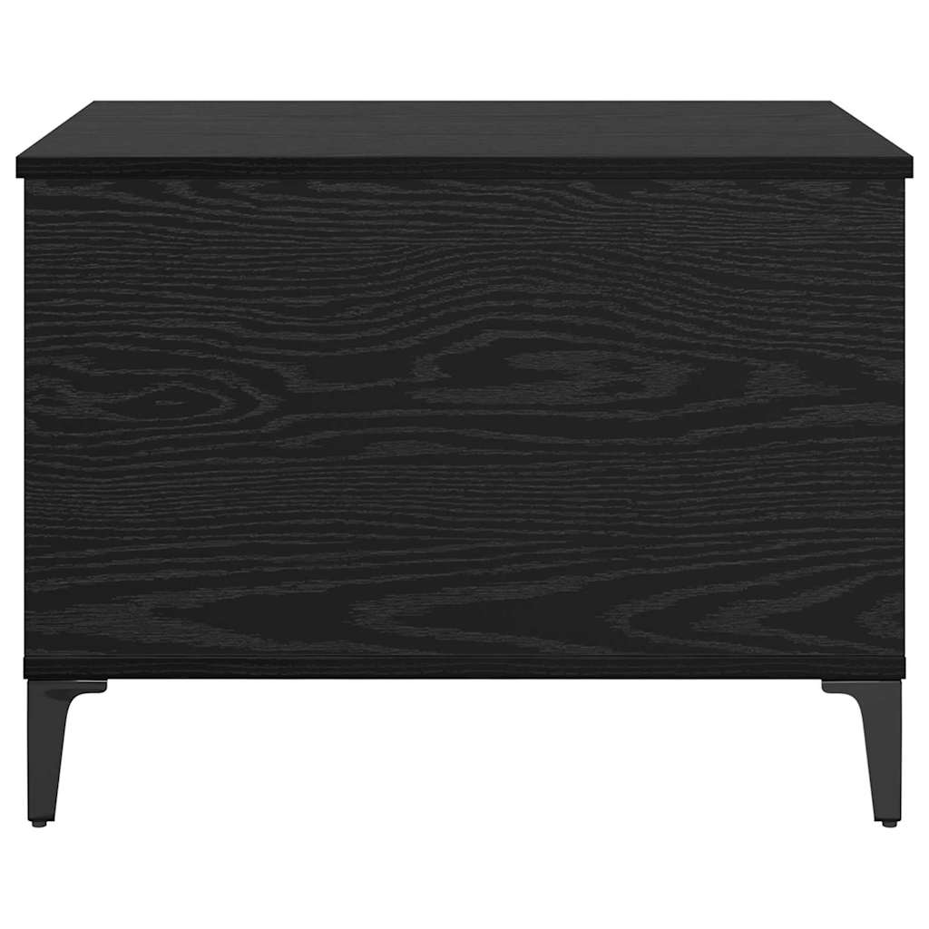 Salontafel Zwart eiken 60 x 44.5 x 45 cm Bewerkt hout