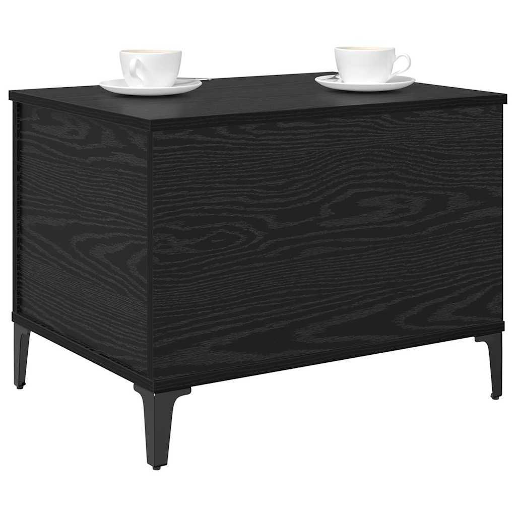 Salontafel Zwart eiken 60 x 44.5 x 45 cm Bewerkt hout