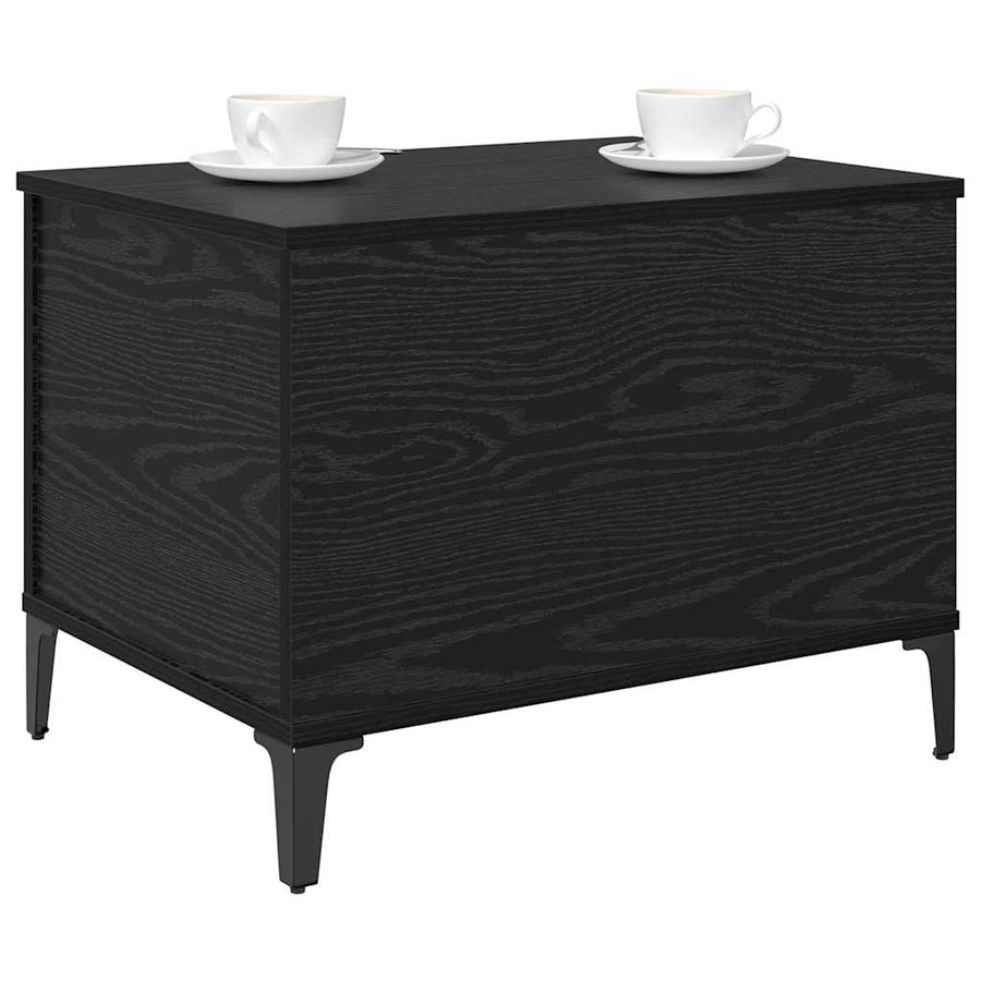 Salontafel Zwart eiken 60 x 44.5 x 45 cm Bewerkt hout
