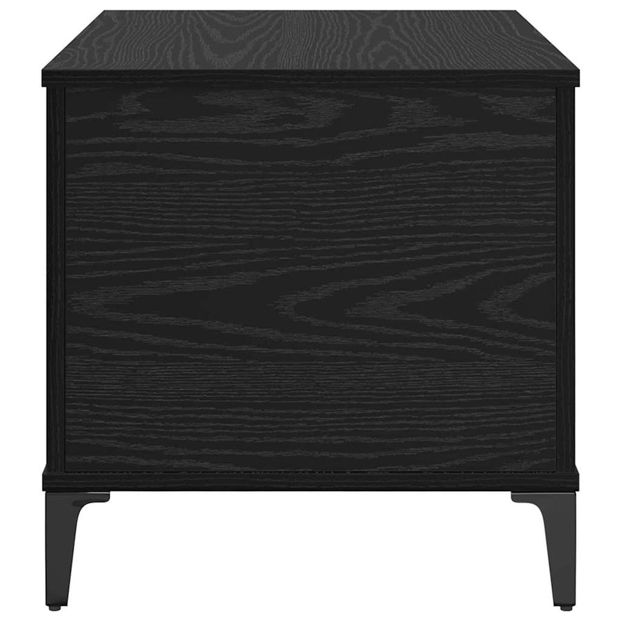 Salontafel Zwart eiken 60 x 44.5 x 45 cm Bewerkt hout