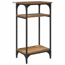 Bijzettafel met plank Oud Hout 40 x 30 x 75 cm Bewerkt hout
