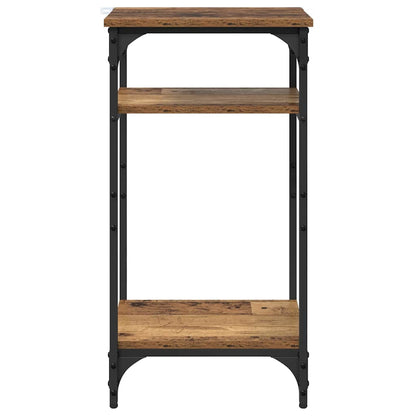 Bijzettafel met plank Oud Hout 40 x 30 x 75 cm Bewerkt hout
