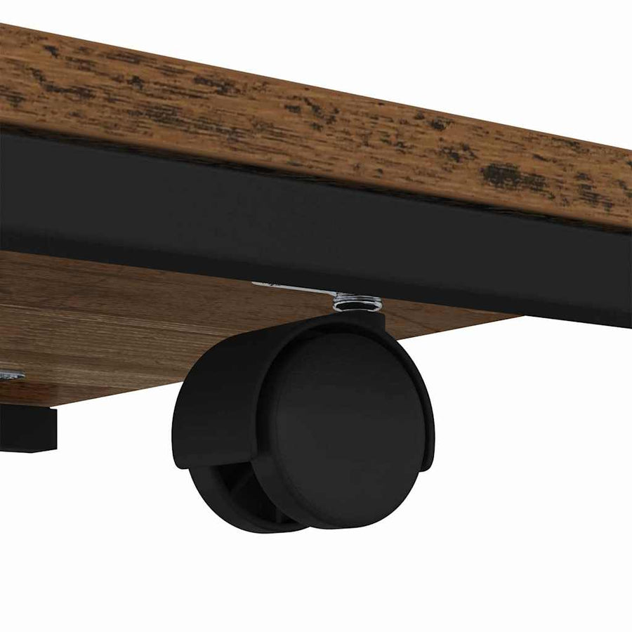 Bijzettafel met plank Oudhout 50 x 35 x 55.5 cm Bewerkt hout