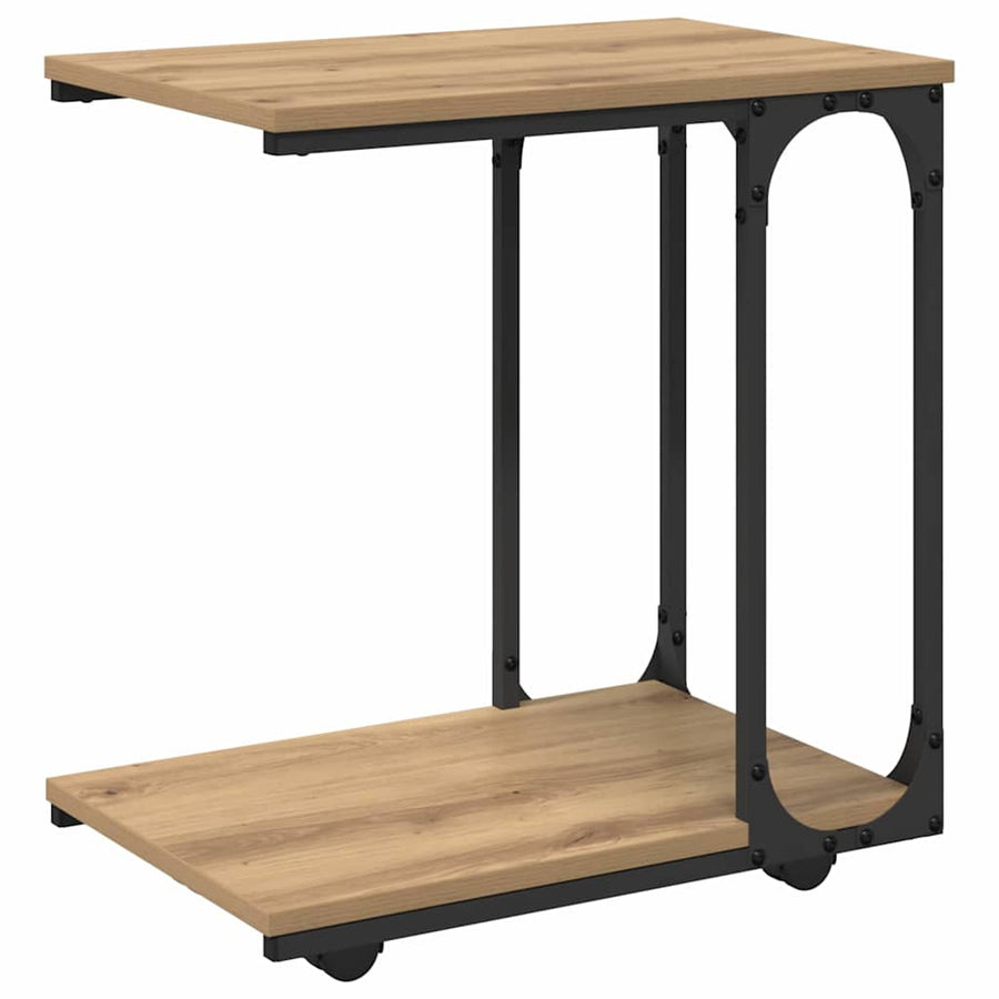 Bijzettafel Artisan Eiken 50 x 35 x 55.5 cm Bewerkt hout